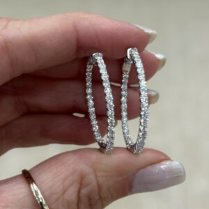 2ctw Inside Out Lab Diamond Hoop Earrings!