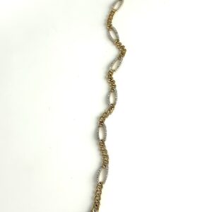 Classy Figaro .50ctw Natural Diamond Bracelet