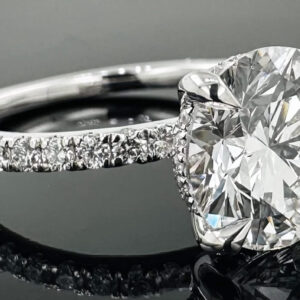 Round Lab Grown Diamond Hidden Halo Solitaire