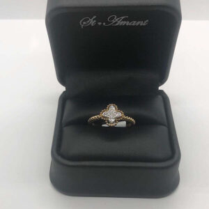 10kt Yellow Gold Fashion Ring Conatining Approx .10ctw Round Diamonds