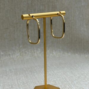 Square Shaped 10kt Yellow Gold Hoop Earrings