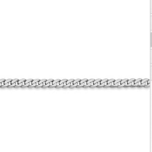 14k WG 2.9mm Beveled Curb Chain 24" 13.19G