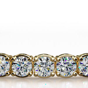 5CTW Lab Grown Diamond 14KT Yellow Gold Bracelet