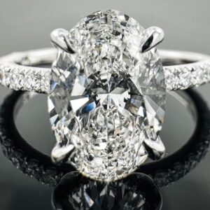 White Gold 3.03ct Lab Grown Diamond Ring