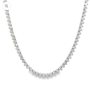 Silver .925AG 3.00ctw Round Brilliant Cut Lab Grown Diamond 18" Tennis Necklace
