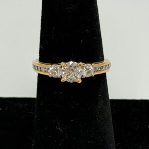 14K Rose Gold 90ctw Diamond Ring