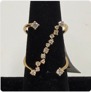 14Kt 0.45ct Yellow Gold Wrap Around Ring