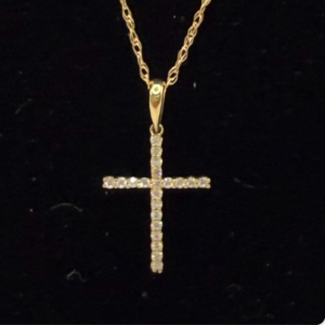 Yellow Gold 10Kt 0.07ct Cross