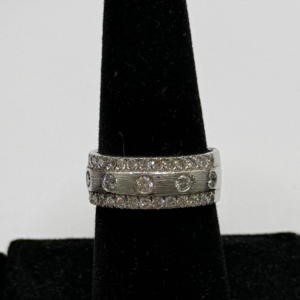 Silver 1.03ct Lab Grown Multi-Band Ring