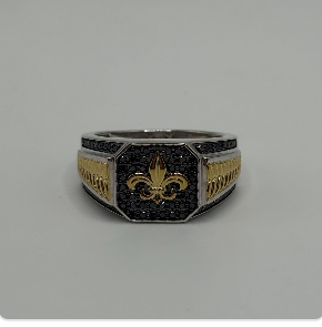 Sterling Silver 0.5ct Flordelis Black Ring