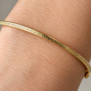 10kt Yellow Gold Greek Design Bangle