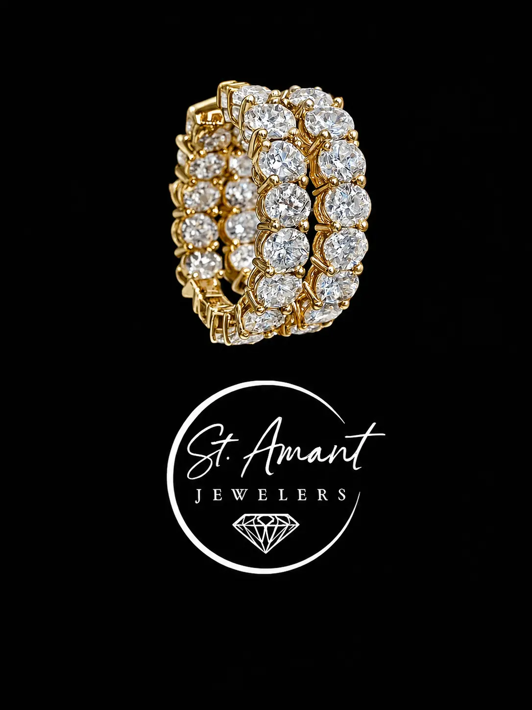jewelry store in metairie - hoop diamond earrings