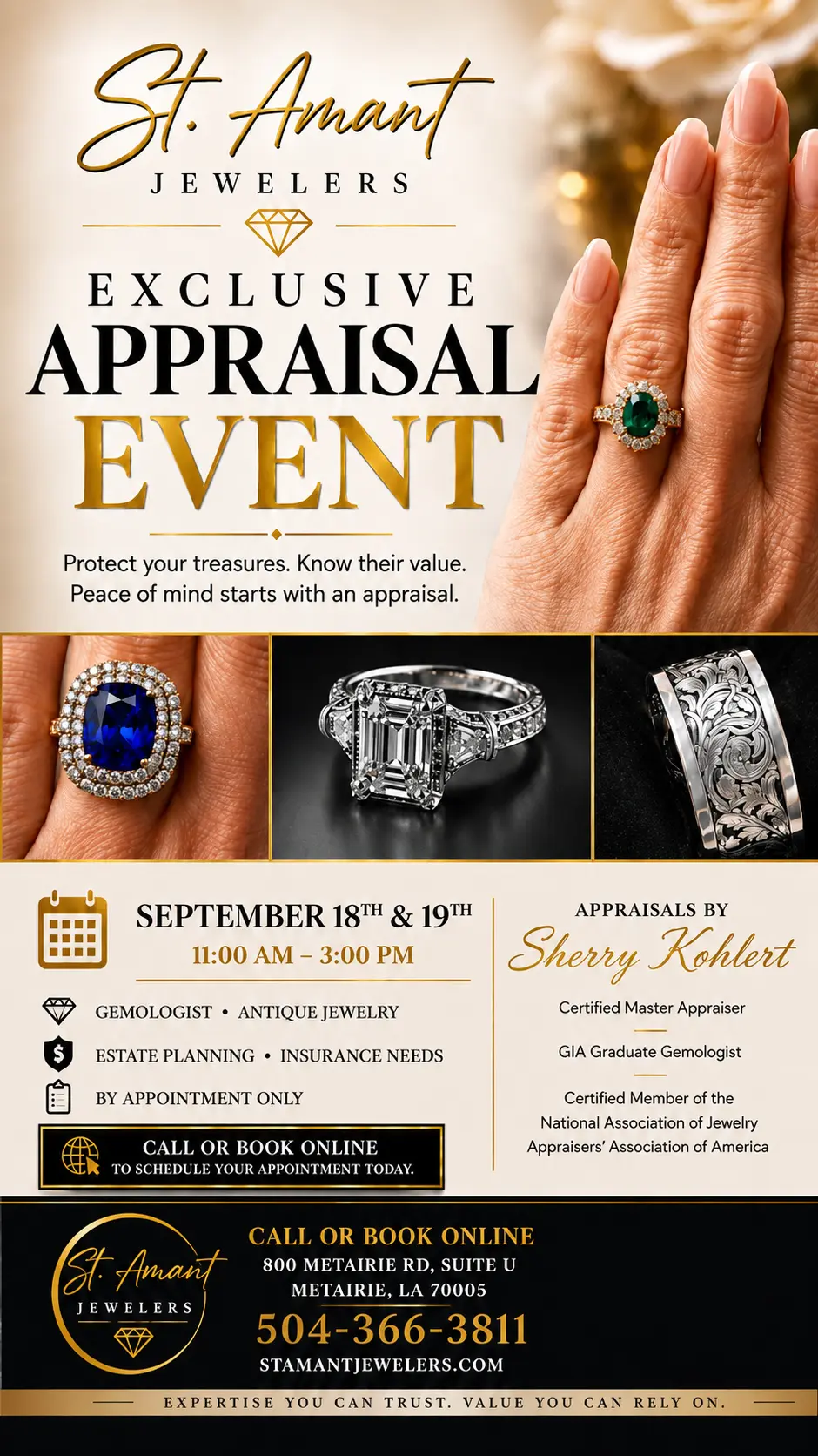 appraisal event in metairie - st amant jewelry