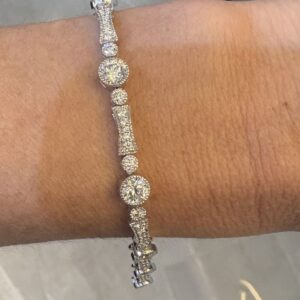 14kt White Gold 11.8g 6ctw Lab Grown Diamond Bracelet