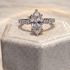 2.50ct Marquise Shape Lab Grown Diamond Engagement Ring!